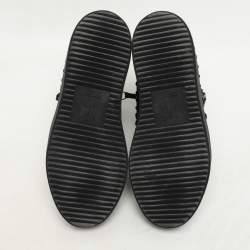 Giuseppe Zanotti black Suede Embellished High Top Sneakers Size 37