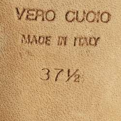 مملوكة مسبقًا حذاء كعب عالي جوسيبي زانوتي جلد أسود بأربطة مقاس 37.5