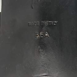 Pre Owned Giuseppe Zanotti Black Suede Angel Wing Slide Sandals Size 36