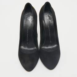 Giuseppe Zanotti Black Suede Metal Heel Platform Pumps Size 39