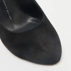 Giuseppe Zanotti Black Suede Metal Heel Platform Pumps Size 39