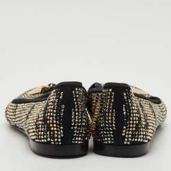 Giuseppe Zanotti Black Suede Crystal Embellished Shark Tooth Smoking Slippers Size 38.5
