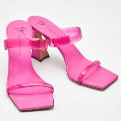 Giuseppe Zanotti Pink PVC Slide Sandals Size 39
