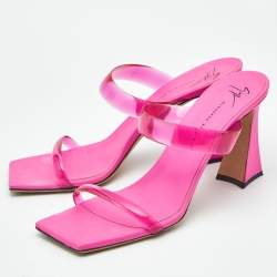 Giuseppe Zanotti Pink PVC Slide Sandals Size 39
