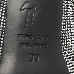 مملوكة مسبقًا Giuseppe Zanotti Black Suede Crystal Embellished Pumps Size 39