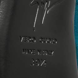 Pre Owned Giuseppe Zanotti Tricolor Suede Nana Peep Toe Platform Pumps Size 39.5