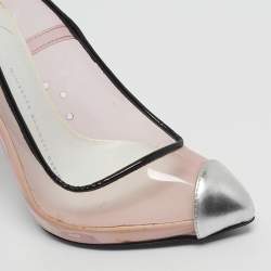 Pre Owned Giuseppe Zanotti Multicolor Patent Leather and PVC Cap Toe Pumps Size 35