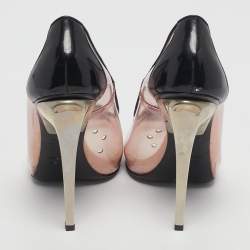 Pre Owned Giuseppe Zanotti Multicolor Patent Leather and PVC Cap Toe Pumps Size 35