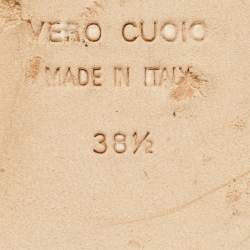 Pre Owned Giuseppe Zanotti Multicolor Glitter and Suede Shark Tooth Smoking Slippers Size 38.5