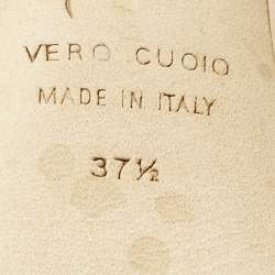 مملوكة مسبقًا Giuseppe Zanotti Rose Gold Leather Harmony Star Sandals Size 37.5