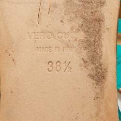 Pre Owned Giuseppe Zanotti Blue Suede Strappy Flat Sandals Size 38.5