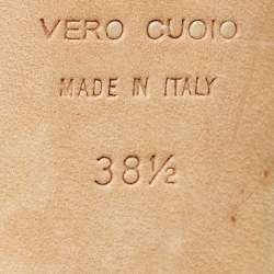 Pre Owned Giuseppe Zanotti Black Leather Cut Out Sandals Size 38.5