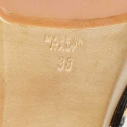 Pre Owned Giuseppe Zanotti Black Croc Embossed Leather Platform Clogs Size 38