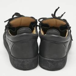 Pre Owned Giuseppe Zanotti Black Leather Frankie Low Top Sneakers Size 37