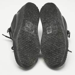 Pre Owned Giuseppe Zanotti Black Leather Frankie Low Top Sneakers Size 37