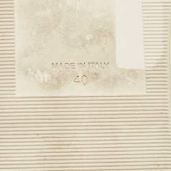 Pre Owned Giuseppe Zanotti White Snakeskin Embossed Leather Frankie Sneakers Size 40