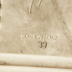 Pre Owned Giuseppe Zanotti Beige Velvet and Patent Frankie High Top Sneakers Size 39