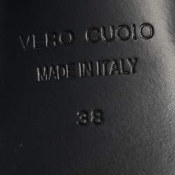 Pre Owned Giuseppe Zanotti Black Suede Crystal Embellished Ankle Strap Sandals Size 38