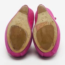 Pre Owned Giuseppe Zanotti Pink Suede Curve Jem Peep Toe Platform Pumps Size 35