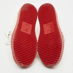 Pre Owned Giuseppe Zanotti White Leather Frankie Low Top Sneakers Size 38