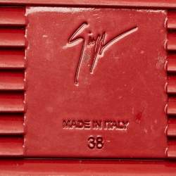 Pre Owned Giuseppe Zanotti White Leather Frankie Low Top Sneakers Size 38