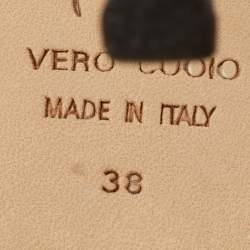 Pre Owned Giuseppe Zanotti Black Suede Crystal Embellished Slide Sandals Size 38