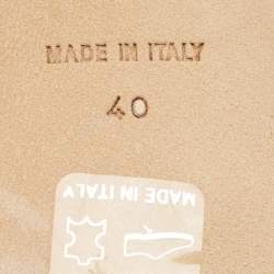 Pre Owned Giuseppe Zanotti Black Leather and Patent Leather Ankle Strap Sandals Size 40