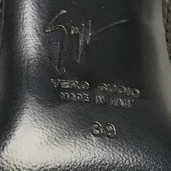 Pre Owned Giuseppe Zanotti Black Leather Olinda Pumps Size 39