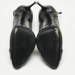 Pre Owned Giuseppe Zanotti Black Leather Olinda Pumps Size 39