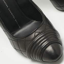 Pre Owned Giuseppe Zanotti Black Leather Olinda Pumps Size 39