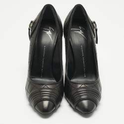 Pre Owned Giuseppe Zanotti Black Leather Olinda Pumps Size 39