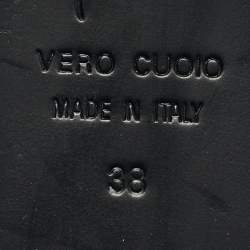 Pre Owned Giuseppe Zanotti Black/Red Fabric Leather Crystal Embellished Loafers Size 38