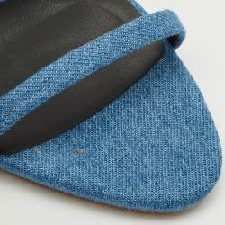 Pre Owned Giuseppe Zanotti Blue Denim Coline Ankle Strap Sandals Size 39