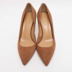 Pre Owned Giuseppe Zanotti Brown Suede Pumps Size 36