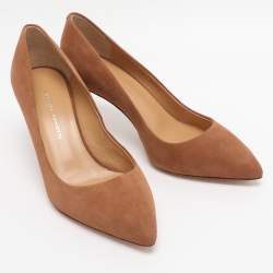 Pre Owned Giuseppe Zanotti Brown Suede Pumps Size 36