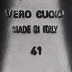 Pre Owned Giuseppe Zanotti Black/Gold Crystal Embellished Suede and Vinyl Strappy Sandals Size 41