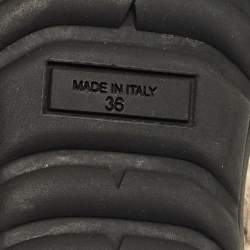 Pre Owned Giuseppe Zanotti Brown Python Embossed Leather Smoking Slippers Size 36