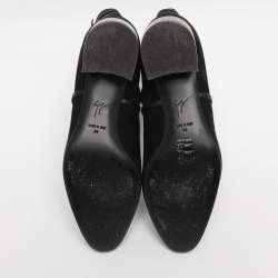 مملوكة مسبقًا حذاء جوسيبي زانوتي شامواه أسود بطول منتصف الساق مقاس 36 