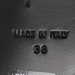 مملوكة مسبقًا حذاء جوسيبي زانوتي شامواه أسود بطول منتصف الساق مقاس 36 