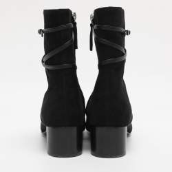 مملوكة مسبقًا حذاء جوسيبي زانوتي شامواه أس�ود بطول منتصف الساق مقاس 36 