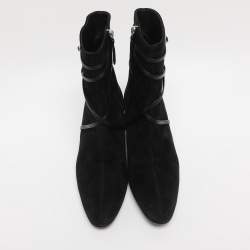 مملوكة مسبقًا حذاء جوسيبي زانوتي شامواه أسود بطول منتصف الساق مقاس 36 