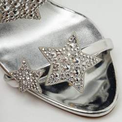 مملوكة مسبقًا صندل سير كاحل نجمة هارموني جلد فضي جوزيبي زانوتي مقاس 36