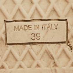 Pre Owned Giuseppe Zanotti Gold/Black Python Embossed Leather Coby High Top Sneakers Size 39