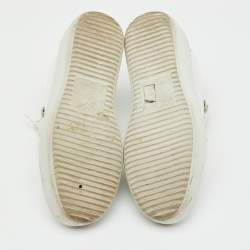 Pre Owned Giuseppe Zanotti White Leather Frankie Low Top Platform Sneakers Size 41