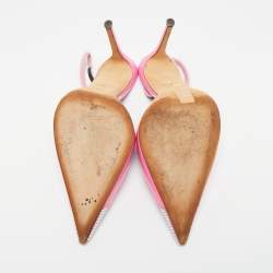 Pre Owned Giuseppe Zanotti Pink Patent Leather and Suede Henriette Strass Pumps Size 40