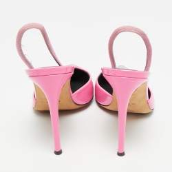 Pre Owned Giuseppe Zanotti Pink Patent Leather and Suede Henriette Strass Pumps Size 40