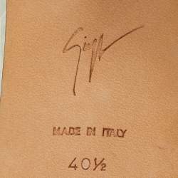 Pre Owned Giuseppe Zanotti Transparent/Silver PVC Flamina Flexi Slide Sandals Size 40.5