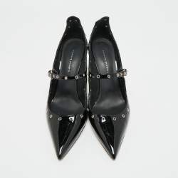 Pre Owned Giuseppe Zanotti Alyson Size 41 Black Patent Leather Pumps