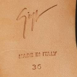 Pre Owned Giuseppe Zanotti Size 36 Black Satin Knotted Bow Slide Sandals