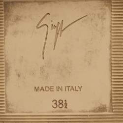 مملوكة مسبقًا حذاء سنيكرز جويسيبي زانوتي كريس جلد منقوش بيج برباط مقاس 38.5